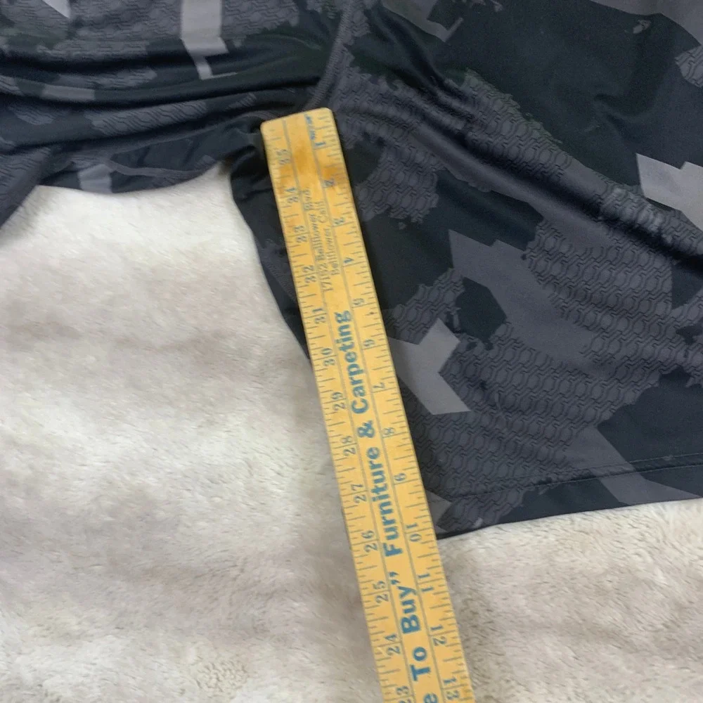 Nike Dri-FIT Mens Camo Athletic Shorts Grey Black Digital Camouflage Large